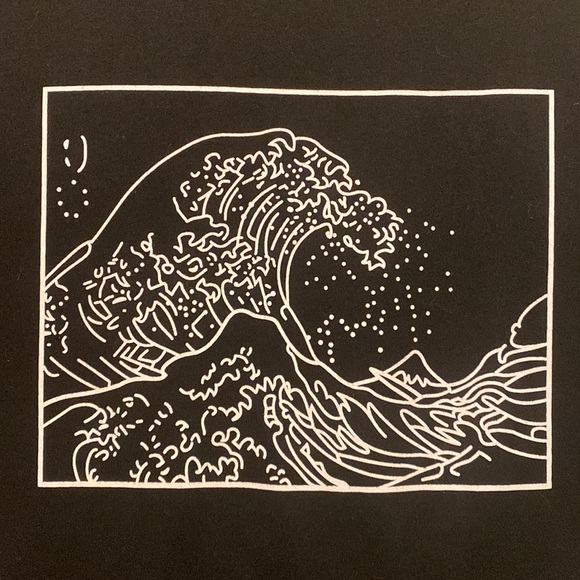 “The Great Wave off Kanagawa” Black T-Shirt (Size L) - Picture 3 of 8